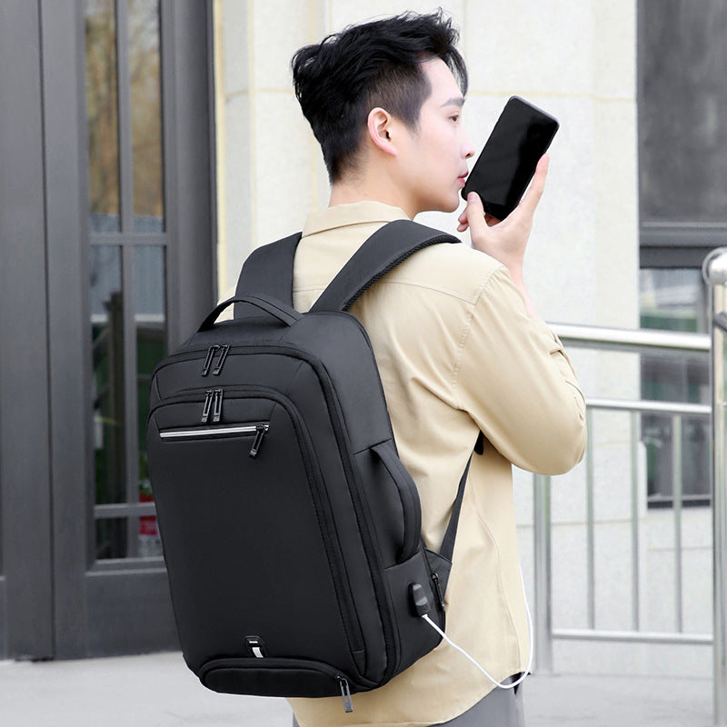 Men's Expansion Waterproof Large Capacity Business Computer Backpacks
