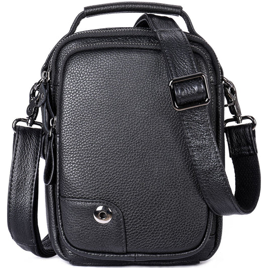 Men's Genuine Leather Vertical Leisure First Layer Men's Messenger Bags