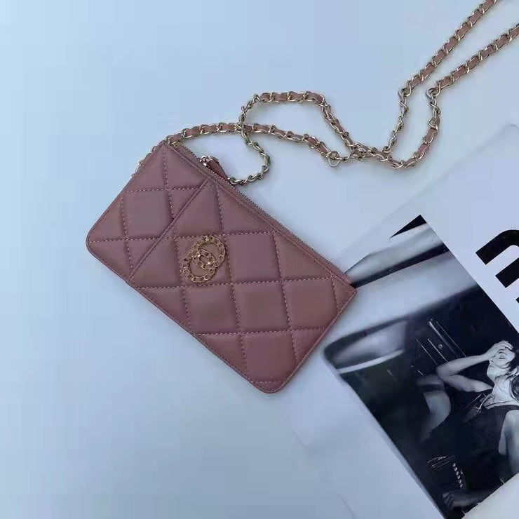 Women's Mobile Fashion Sheepskin Vertical Mini Phone Bags