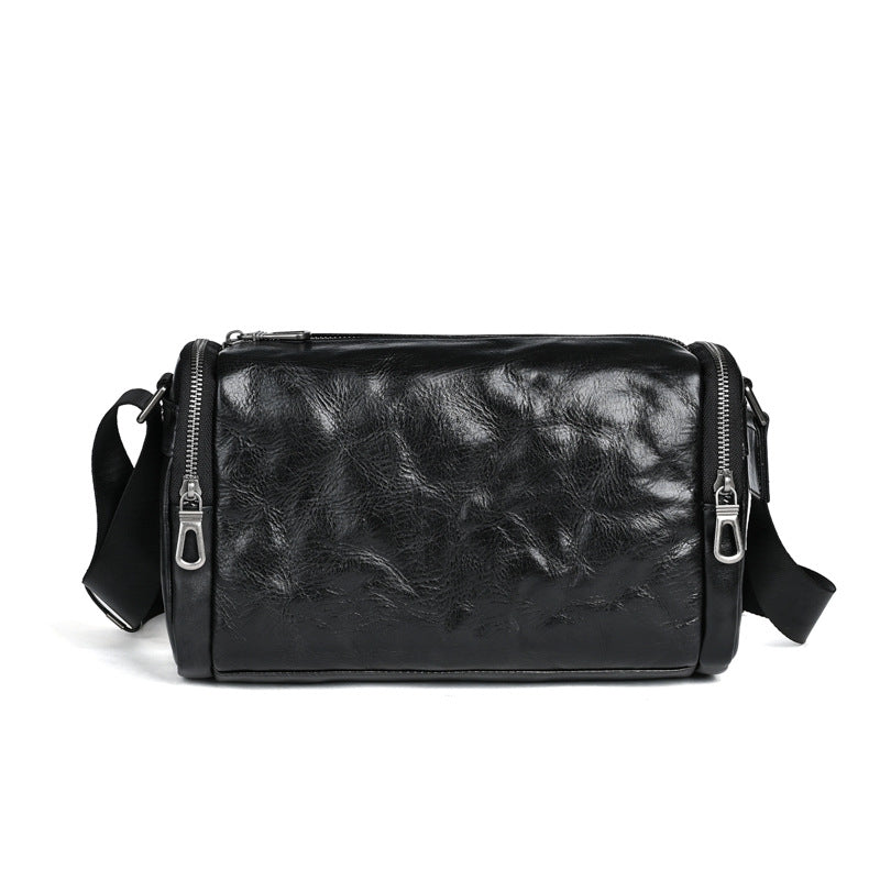 Men's Retro Fashion First Layer Cowhide Leather Men's Shoulder Bags