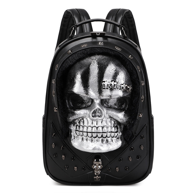 Women's & Men's & Halloween Essential Skull Hair Personality Backpacks