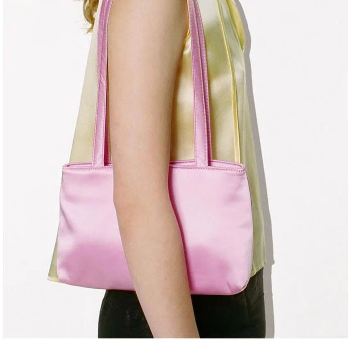 Interest Light Luxury Satin Portable Underarm Tote Bags