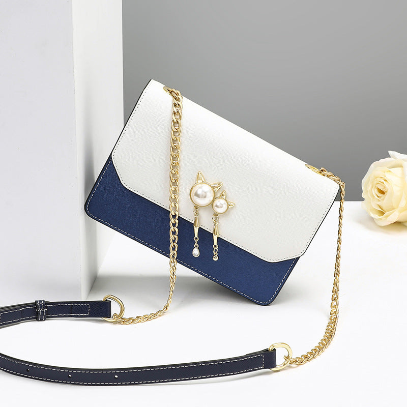 Women's Luxury Fashion Chain Summer Trendy Contrast Shoulder Bags
