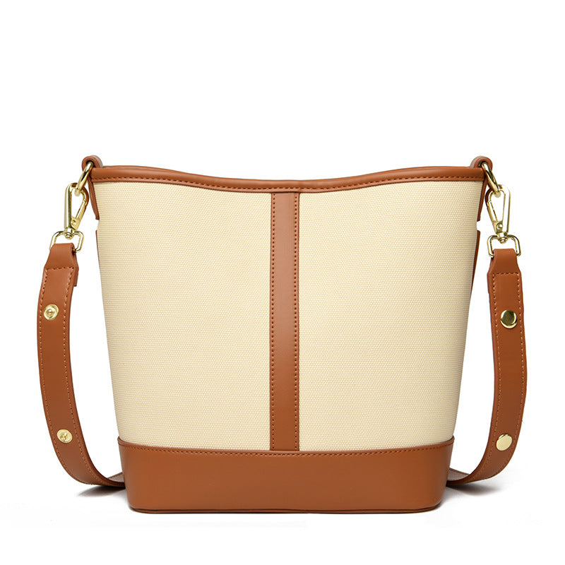 Women's Contrast Color Fashion Commuter High-grade Bucket Bags