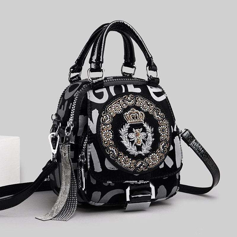 Women's Super Popular Western Style Bright Leather Backpacks
