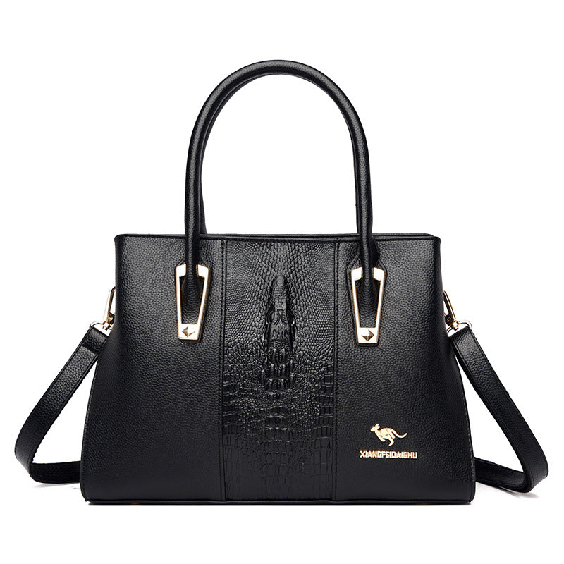 Women's Simple Mother Korean Style Crocodile Pattern Bags