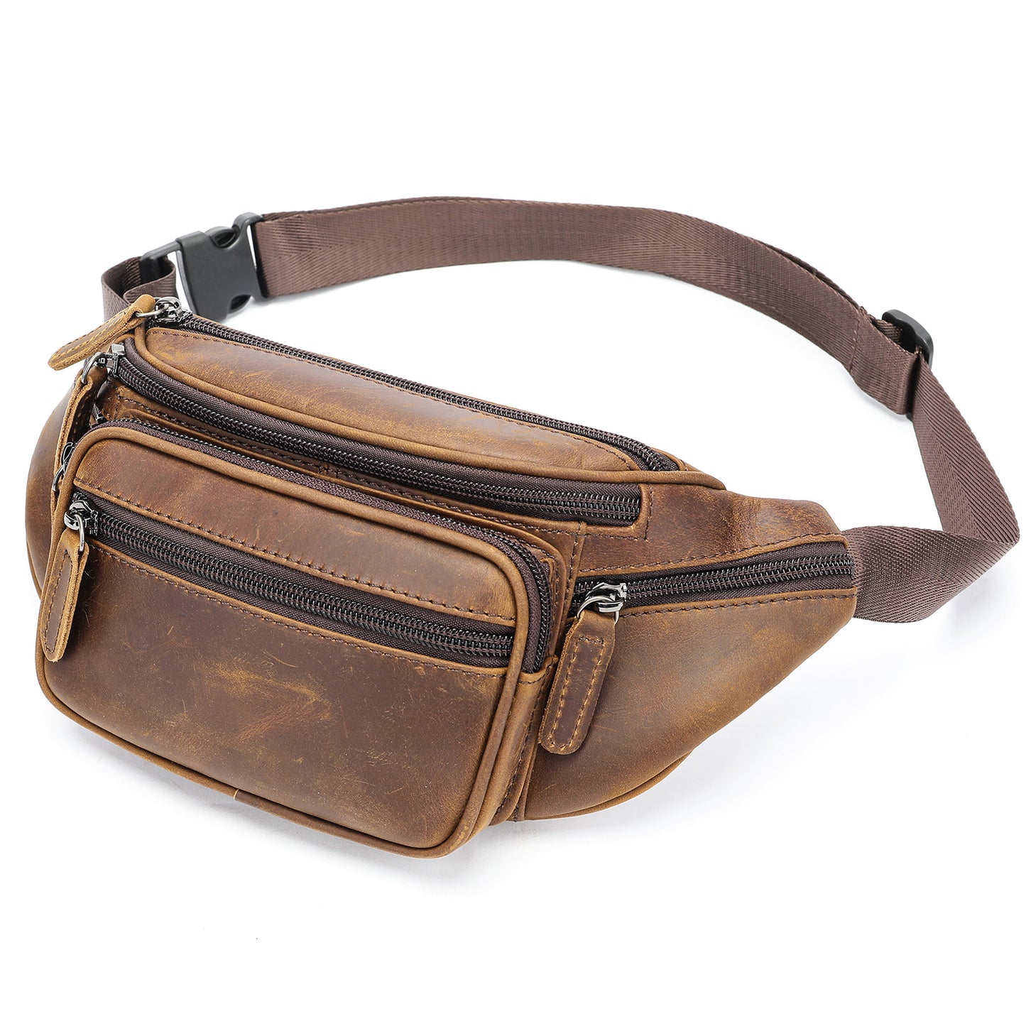 Men's Sheepskin Mobile Leather Leisure Slanted Men's Waist Packs