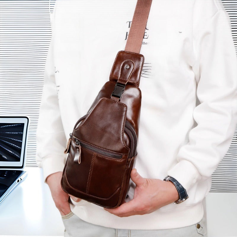 Men's Genuine Leather Fashion First Layer Cowhide Bags