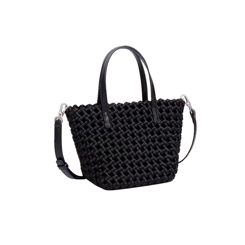 Woven Vintage Handmade Ribbon Vegetable Basket Handbags