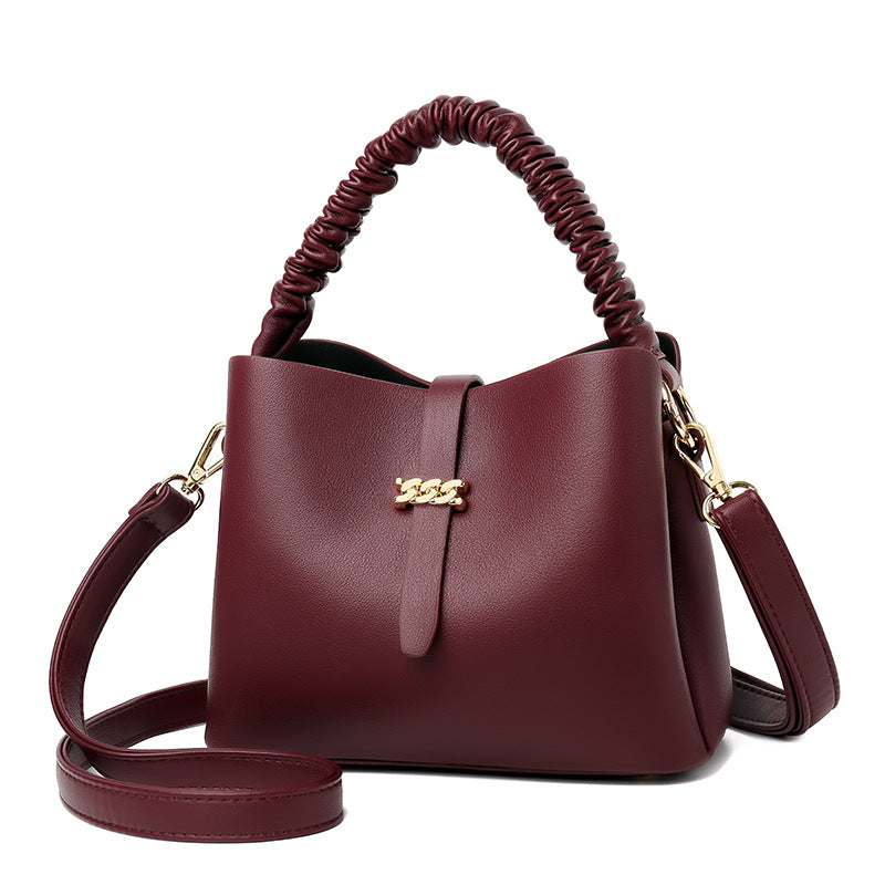 Women's Trendy Korean Style Niche Texture Soft Handbags