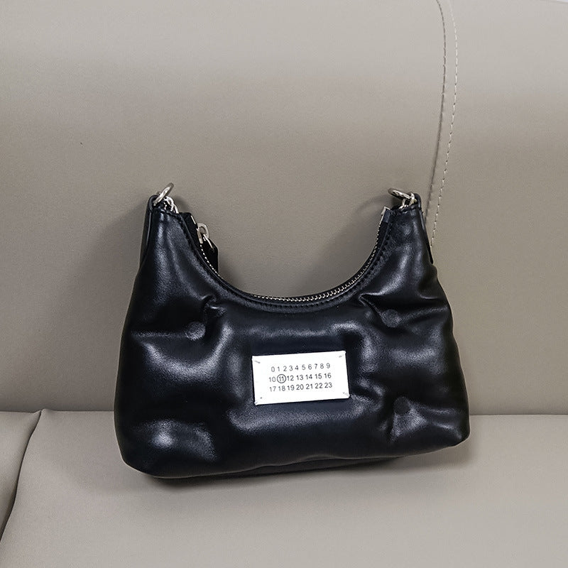 Women's High Version Cloud Mini Underarm Leather Armpit Bags