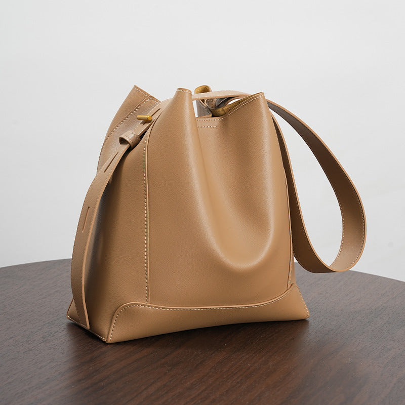 Women's Minority Commuter Genuine Leather High-grade Exquisite Bucket Bags