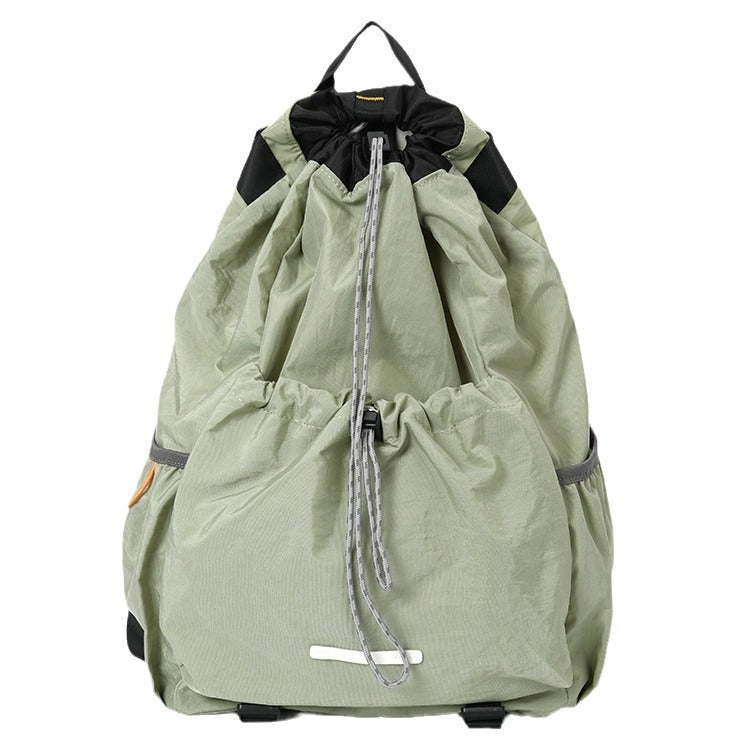Women's & Men's & Drawstring Pull String Canvas Waterproof Sports Backpacks