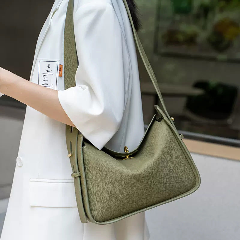 Women's High-grade Top Layer Leather Portable Cowhide Shoulder Bags