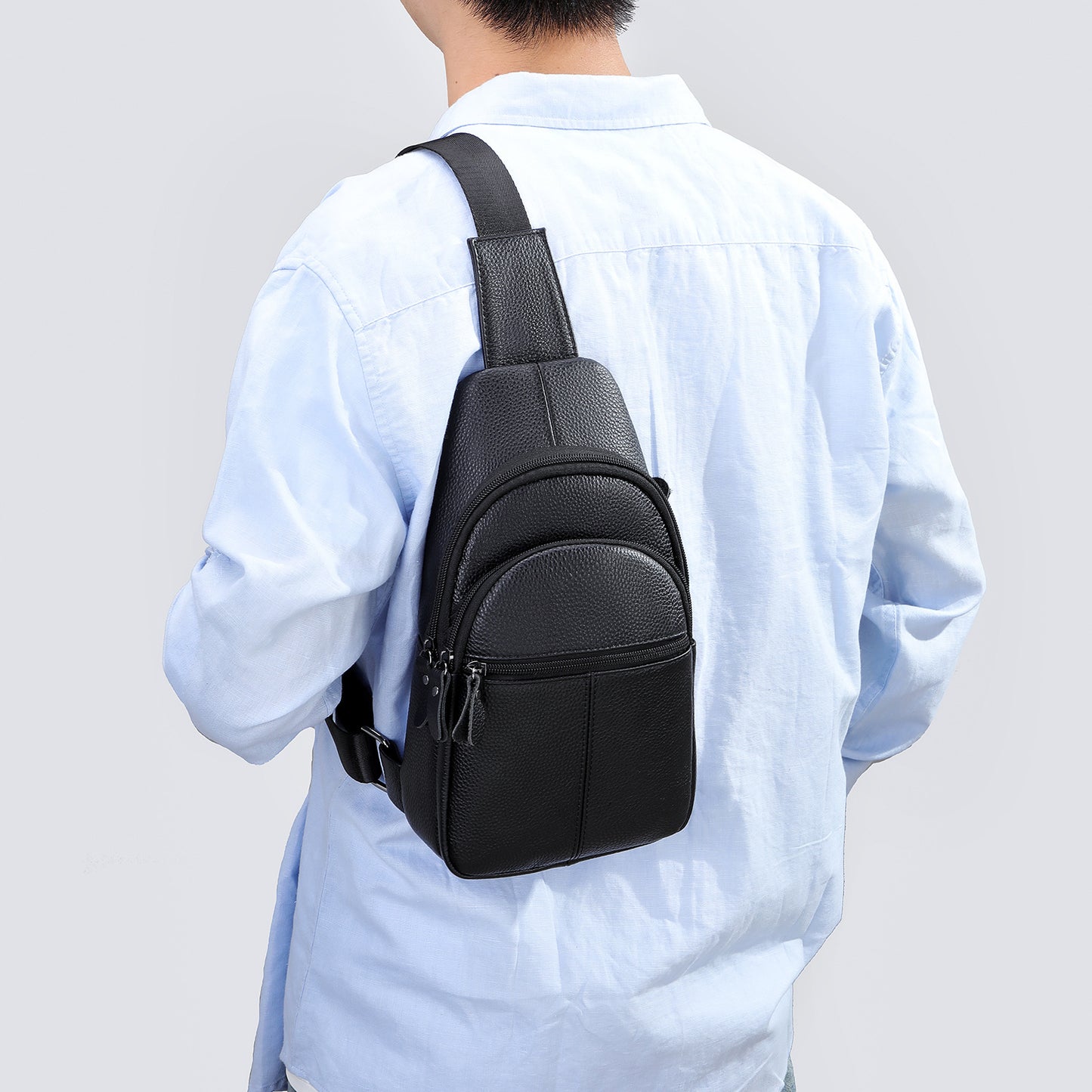Men's Genuine Leather First Layer Cowhide Simple Bags