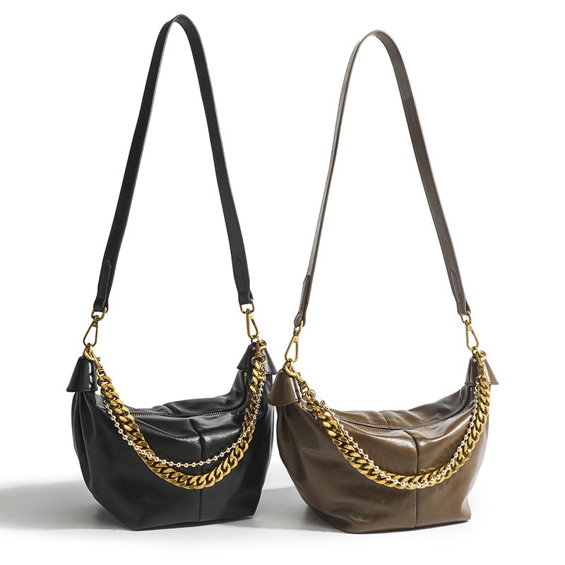 Women's Genuine Leather Designer Model Dumpling First Shoulder Bags