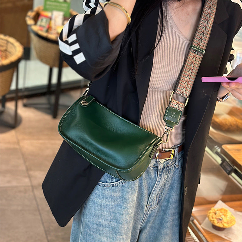 Women's Genuine Leather Summer Soft Cowhide Simple Crossbody Bags