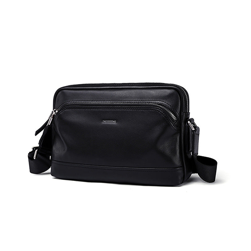 Men's First Layer Cowhide Leather Horizontal Business Men's Shoulder Bags