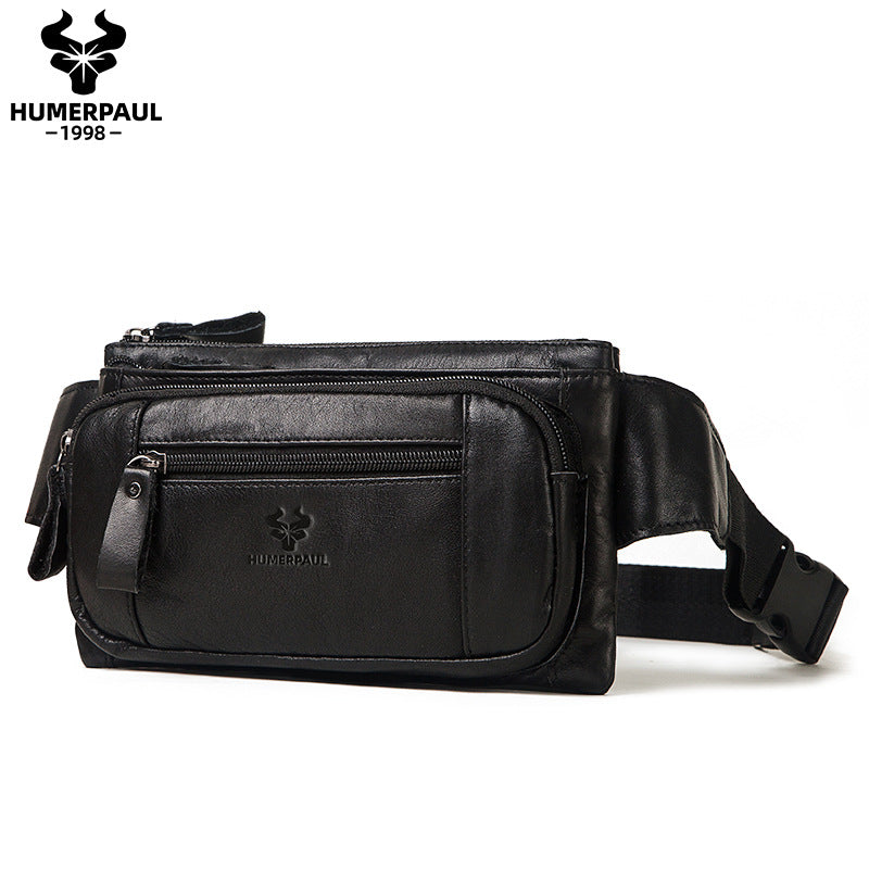 Men's Paul Genuine Leather First Layer Cowhide Men's Waist Packs