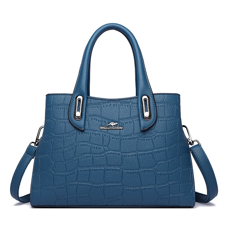 Women's Popular Plain Kangaroo Alligator Print Handbags