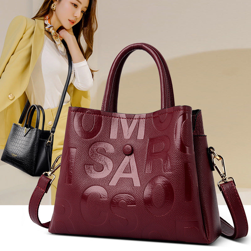 Women's Temperament Portable Simplicity Stylish Texture Fashion Handbags