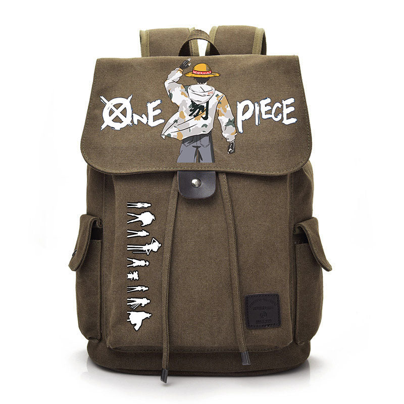 King Of The Piece Retro Canvas Middle School Students' Schoolbags