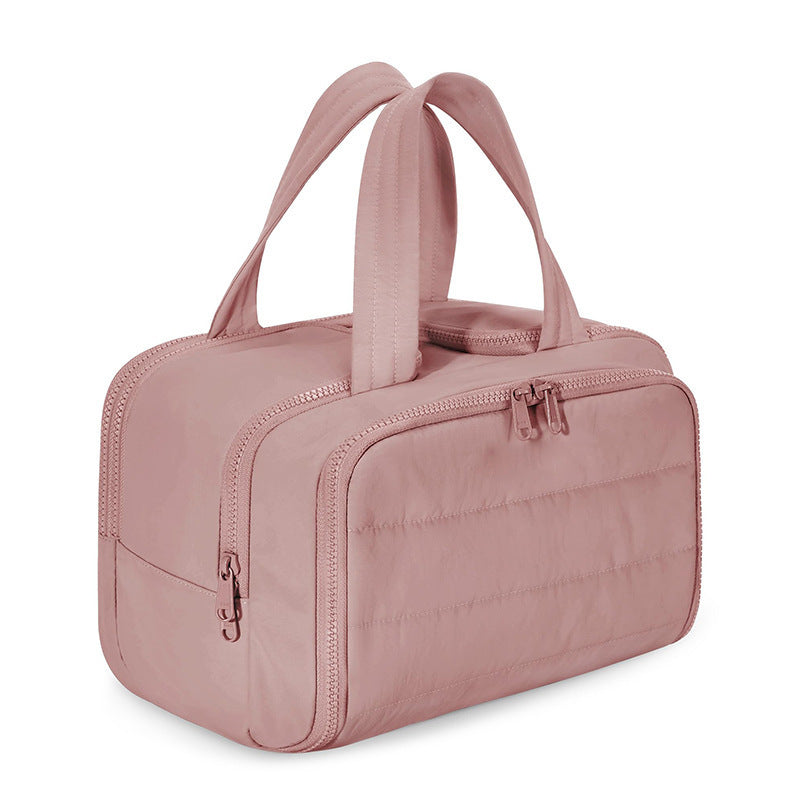 Portable Toiletry Lightweight Wide Opening Fluffy Cosmetic Bags