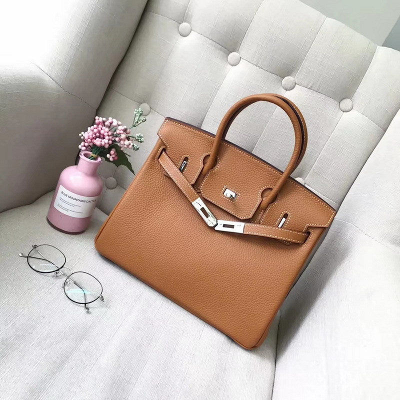 Women's Grain First Layer Cowhide Sier Genuine Handbags