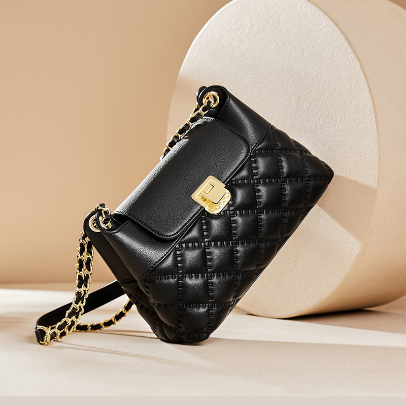 Women's Creative Slouchy Chain Genuine Leather Shoulder Bags