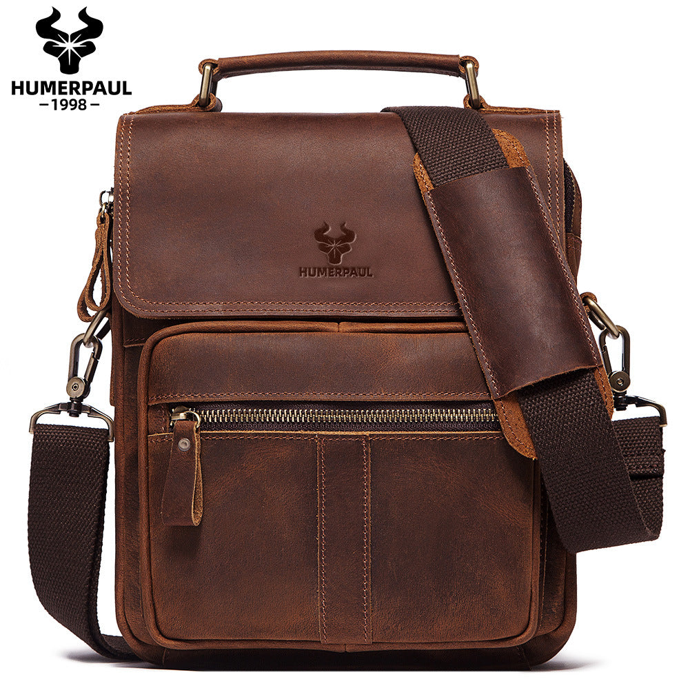 Men's Leather Vintage First Layer Cowhide Crazy Men's Messenger Bags