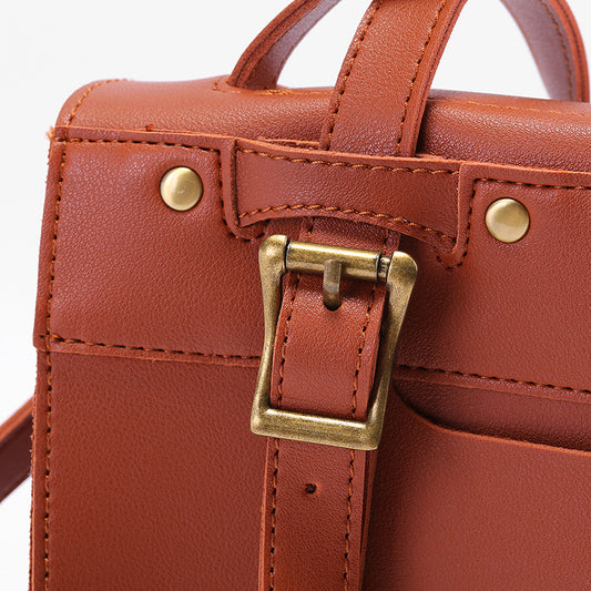 Women's & Men's & Ribbon One Retro Leather Solid Shoulder Bags