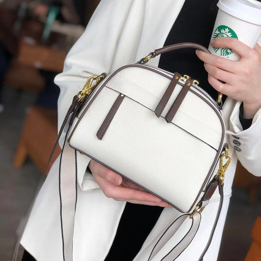Women's One Genuine Leather Simple Portable Cowhide Shoulder Bags