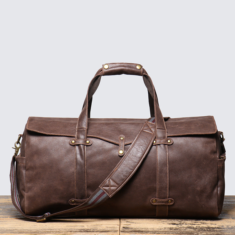 Women's & Men's & Vintage Matte Leather Portable Large Travel Bags