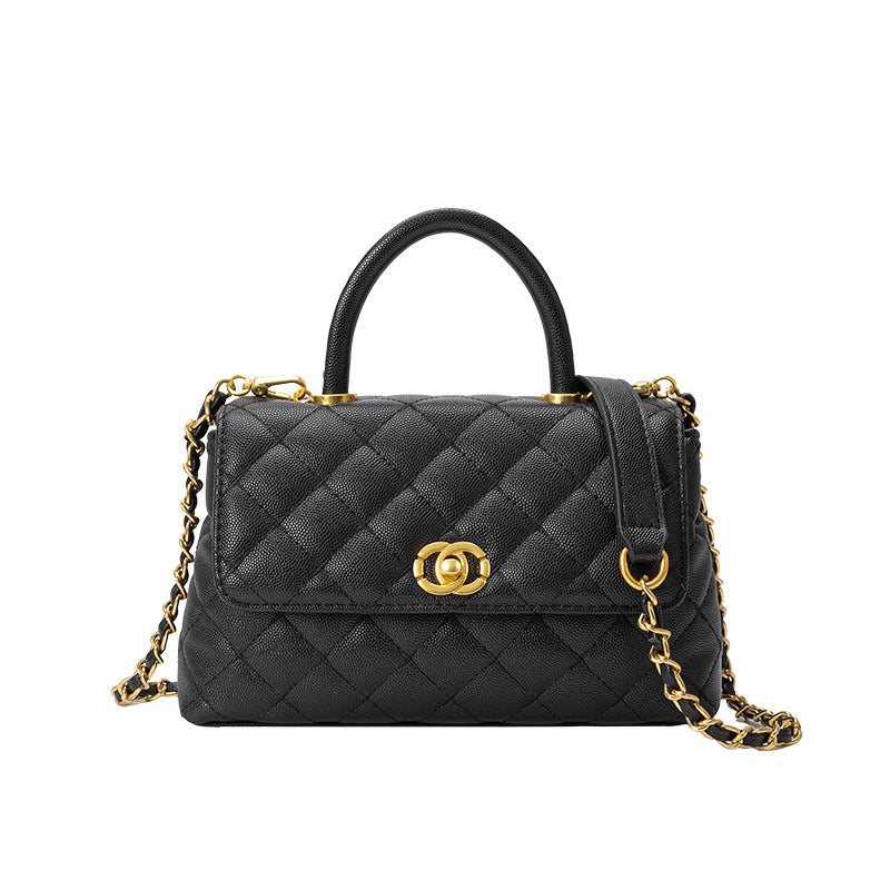 Women's Fashion High-grade Classic Style Rhombic Bean Handbags