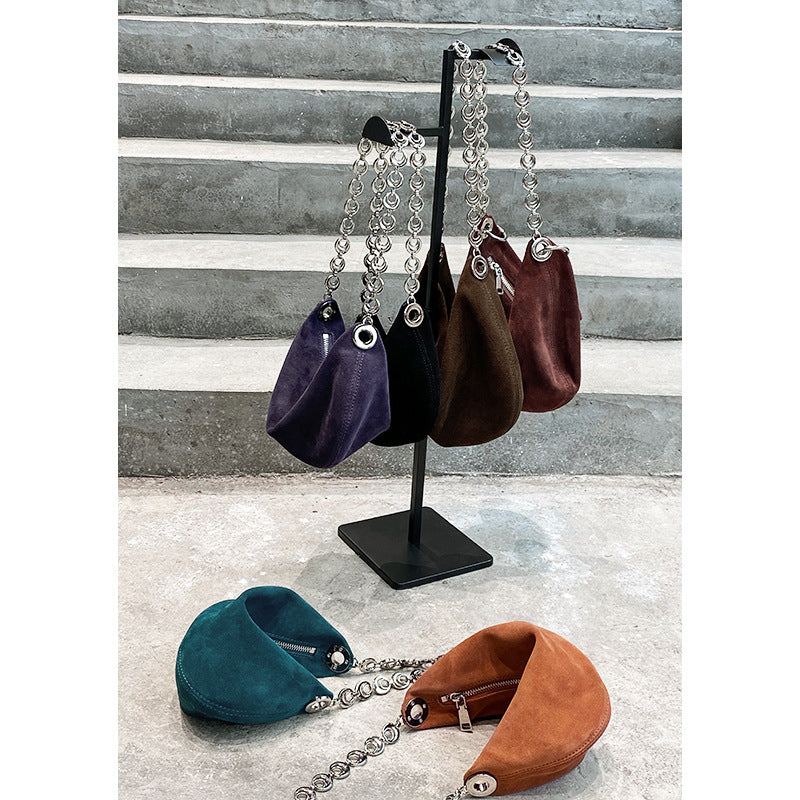 Matte Cowhide Selenodont High-grade Niche Underarm Shoulder Bags