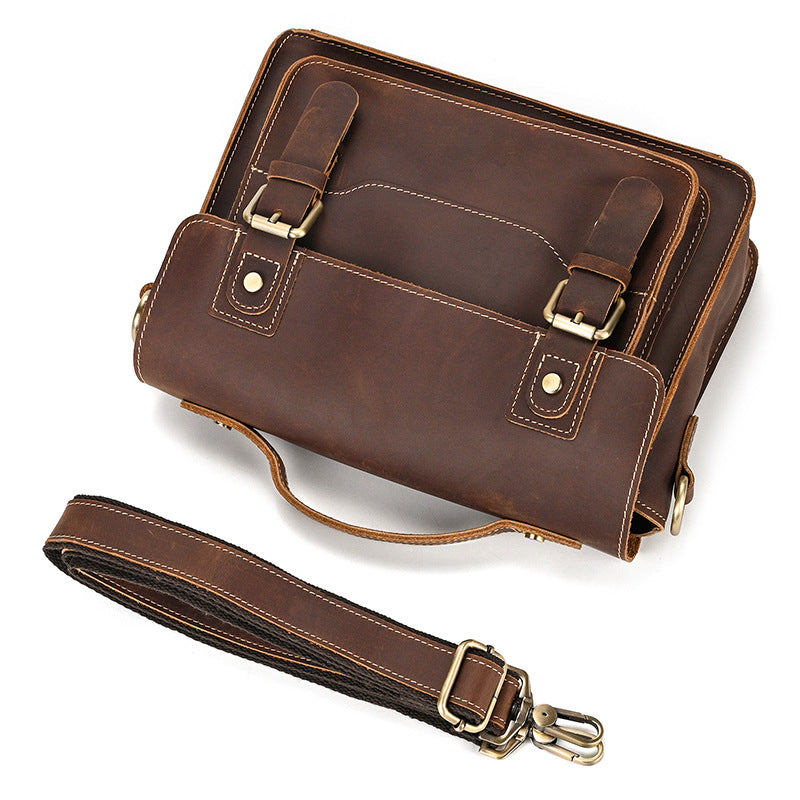 Men's Leather Crazy Horse First Layer Cowhide Bags
