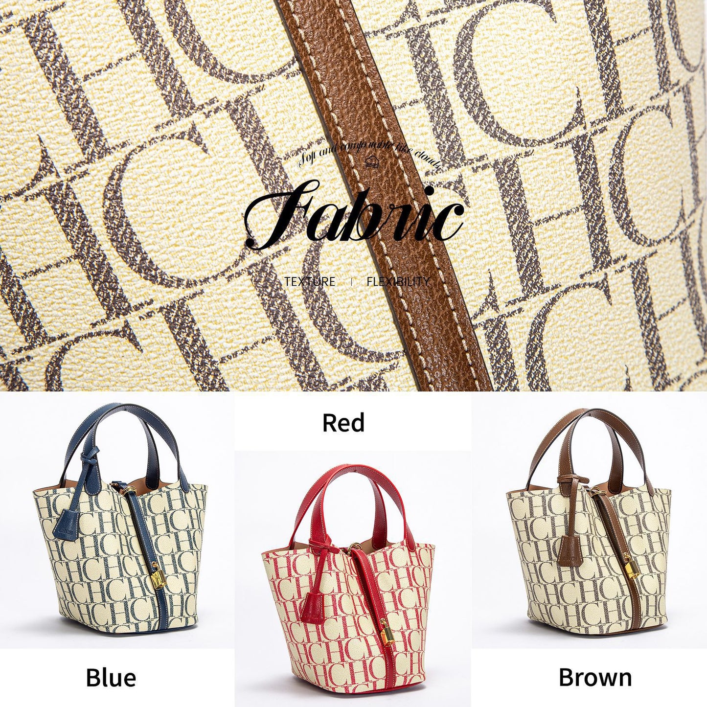 Women's Spring Fashion Letter Design Large Capacity Shoulder Bags