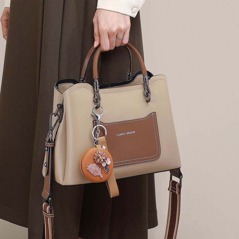 Women's Genuine Leather High-grade Single Commuter Handbags