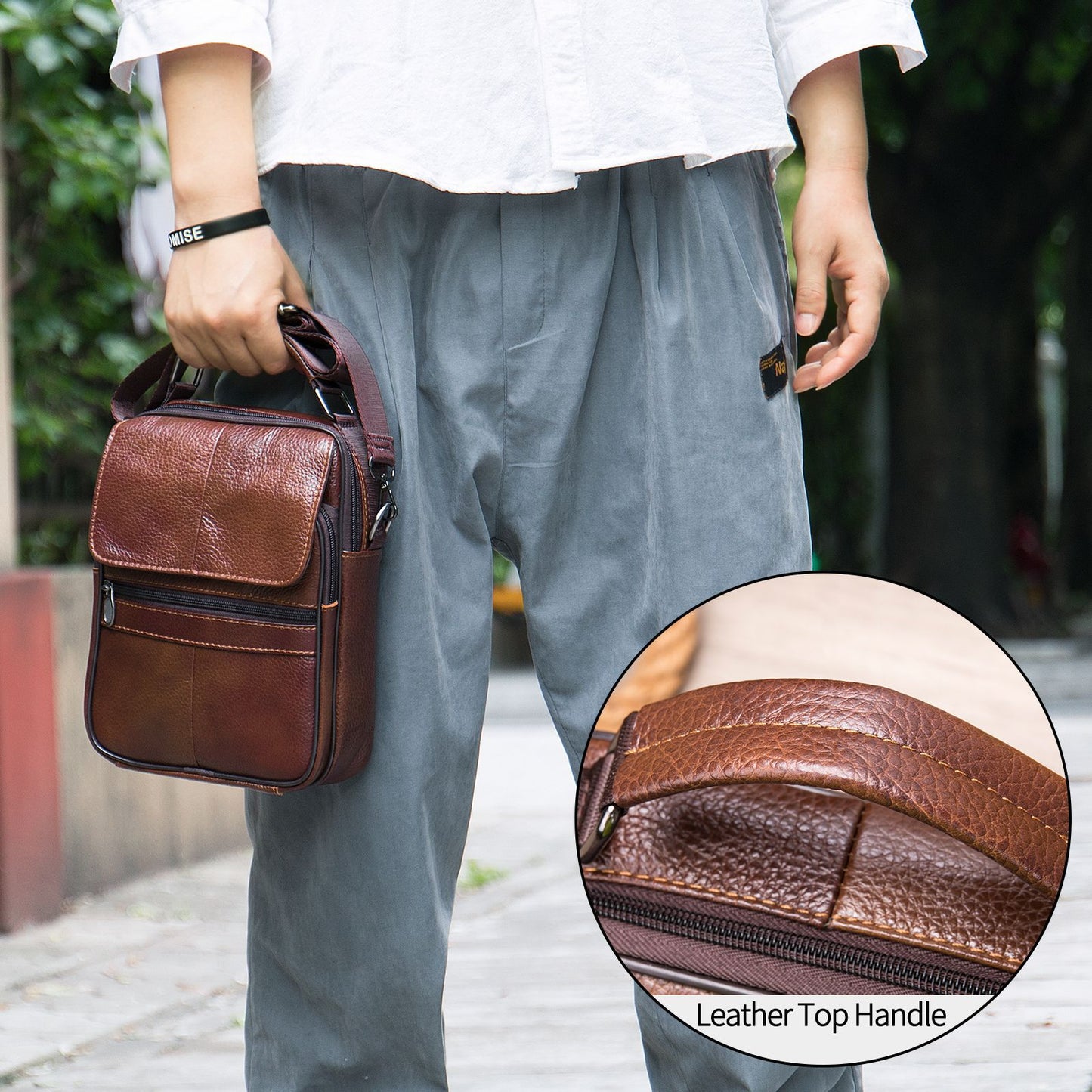 Men's Beautiful Fashion Attractive Leather Cattle Men's Shoulder Bags