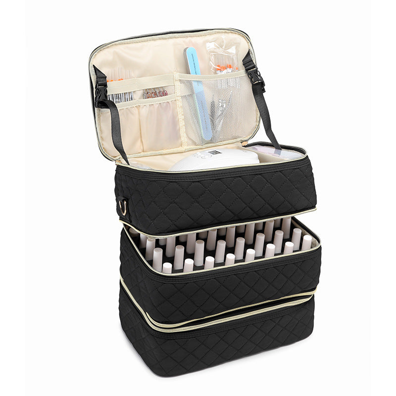Large Capacity Nail Polish Storage Beauty Tattoo Embroidery Cosmetic Bags
