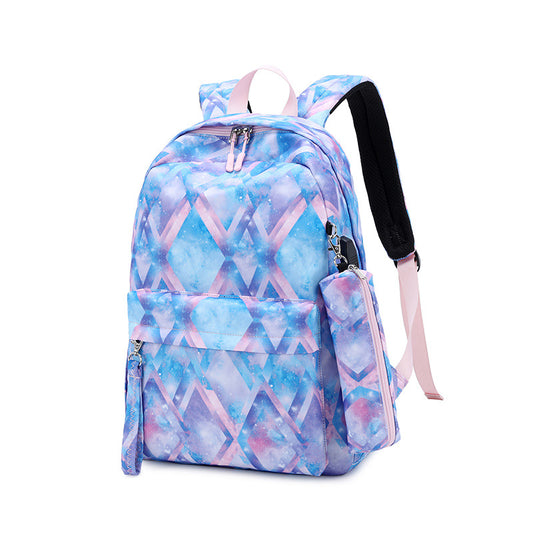 Women's Nordic Printed Three-piece Computer Mother Backpacks