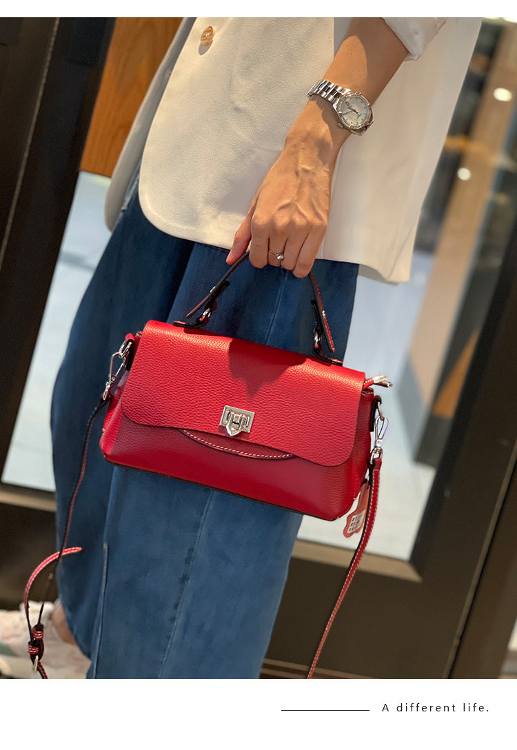 Women's Durable Leather Soft Large Capacity Handbags