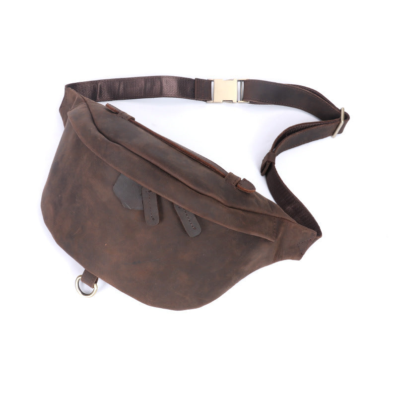 Women's & Men's & Crazy Horse Leather Large Capacity Men's Chest Bags