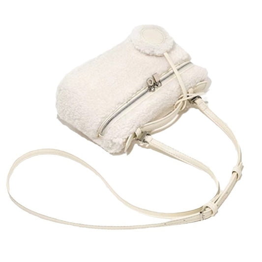 Women's Furry High-grade Winter Lamb Wool Lunch Small Square Bags