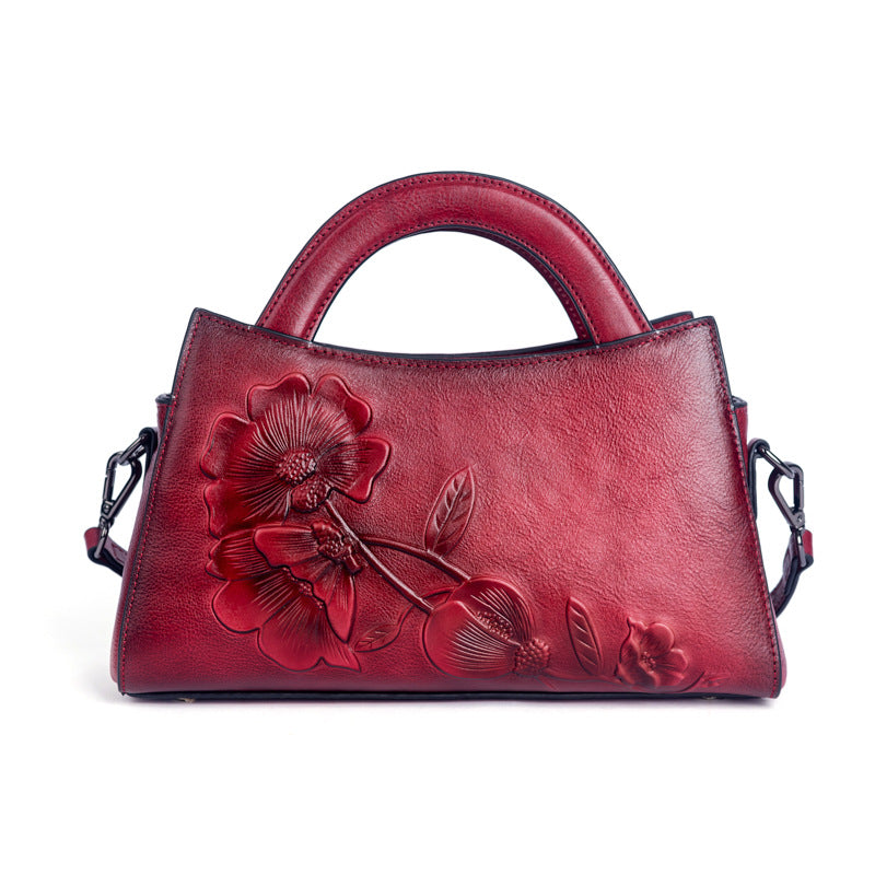Women's Vintage Genuine Leather Top Layer Cowhide Handbags