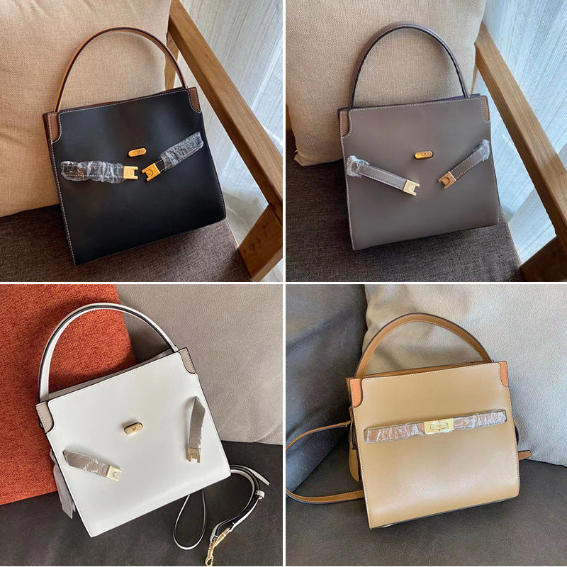Women's Retro Frosted Hardware Large Capacity Niche Shoulder Bags