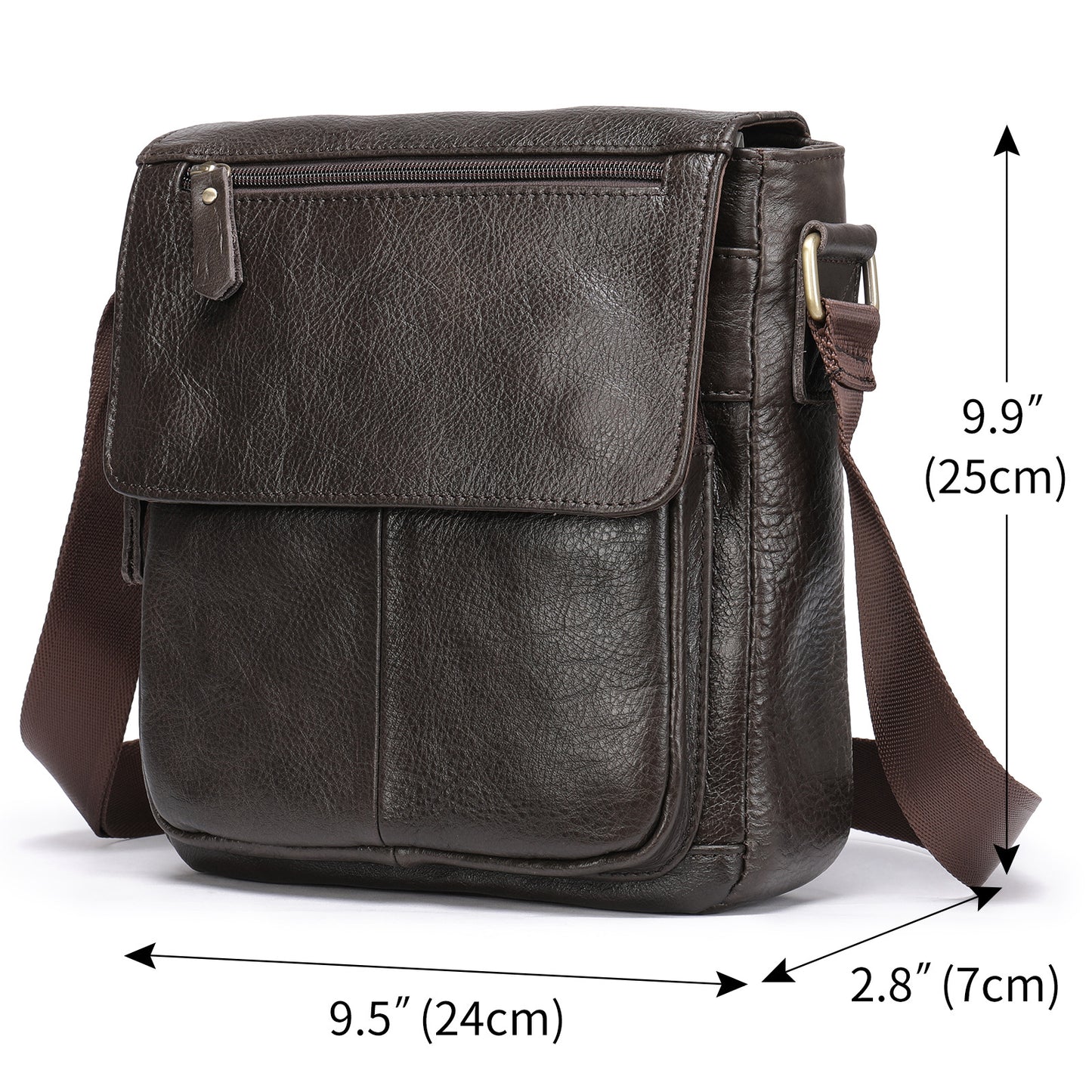 Men's Retro Cowhide Leather Business Fashion Men's Shoulder Bags