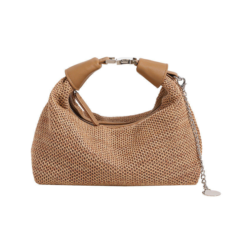 Women's Straw Woven Dumpling Summer Vacation Beach Handbags