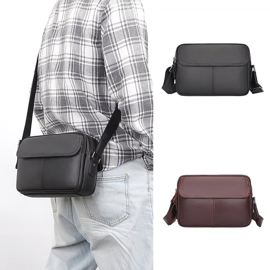 Men's Glamorous Leather First Layer Cowhide Men's Shoulder Bags