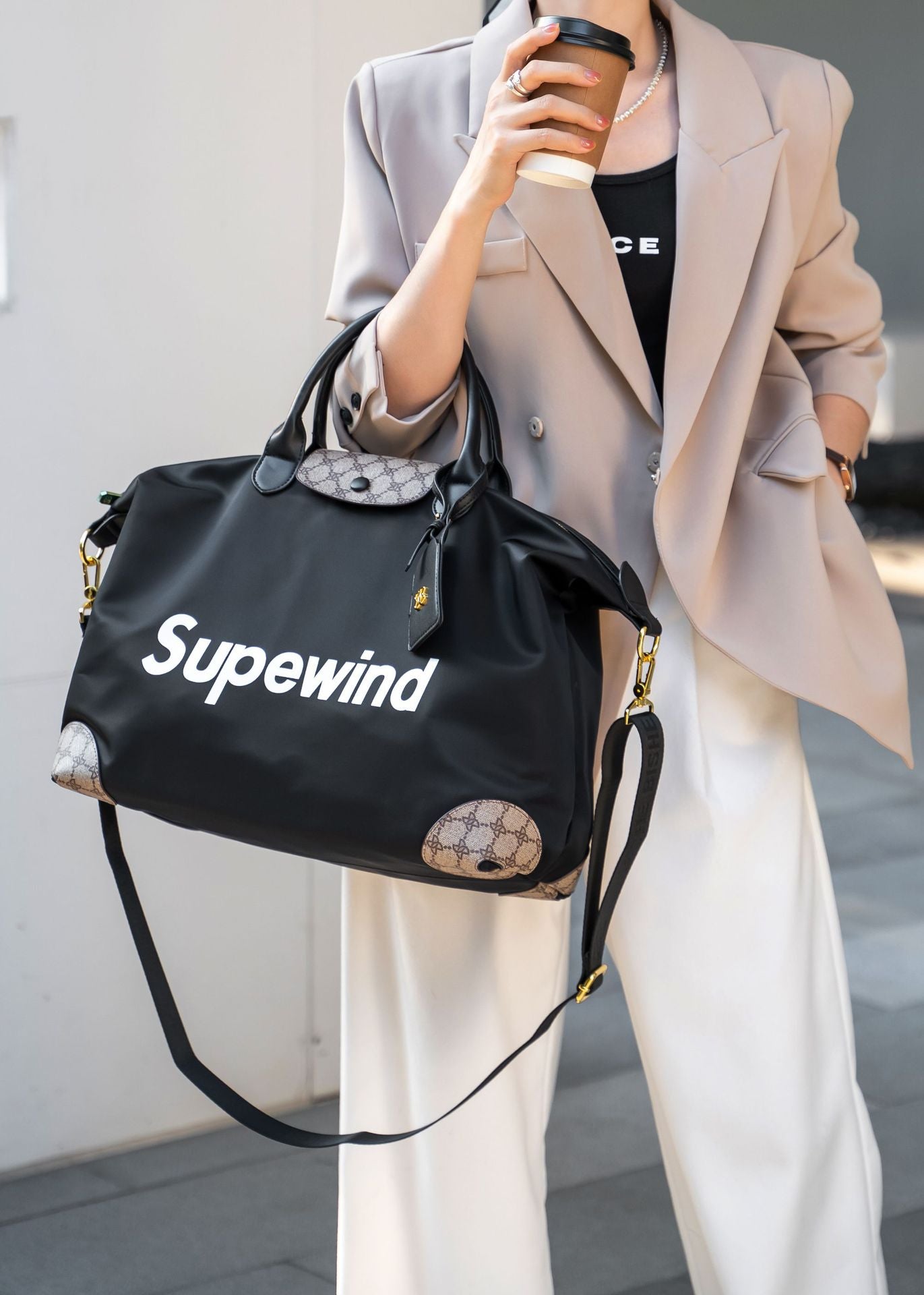 Women's Stylish Large Capacity Fashion Fitness Travel Bags